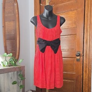 Vintage H&M Minnie Mouse Inspired Red Polka Dot Dress w/ Black Bow US4